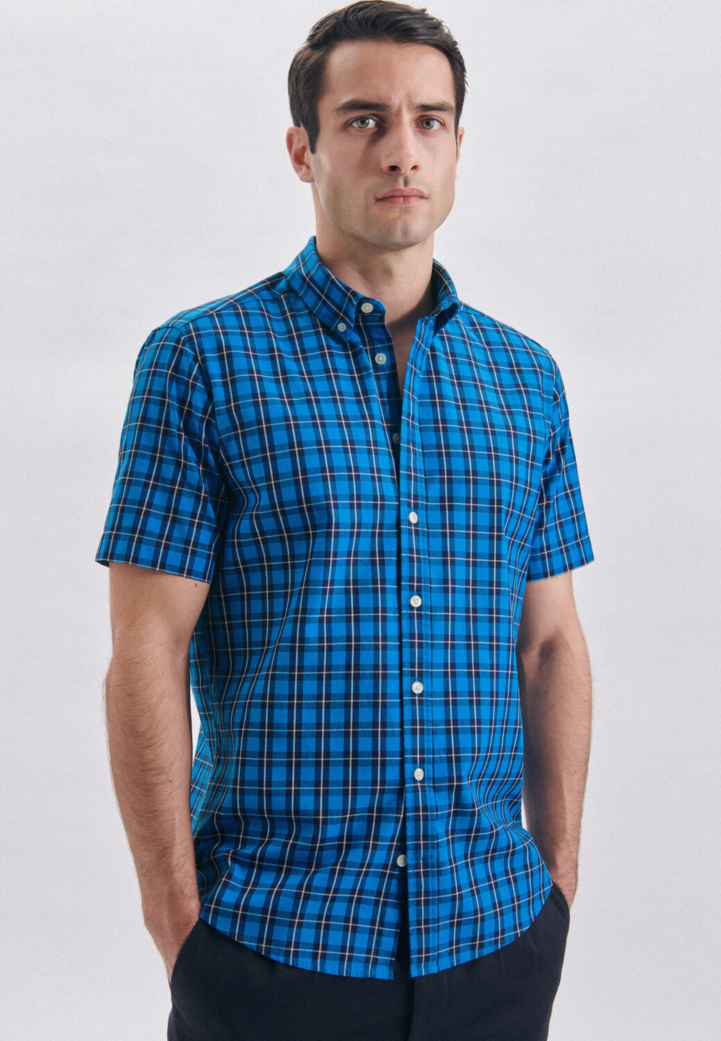 

Рубашка Seidensticker Casual Regular, бирюзовый