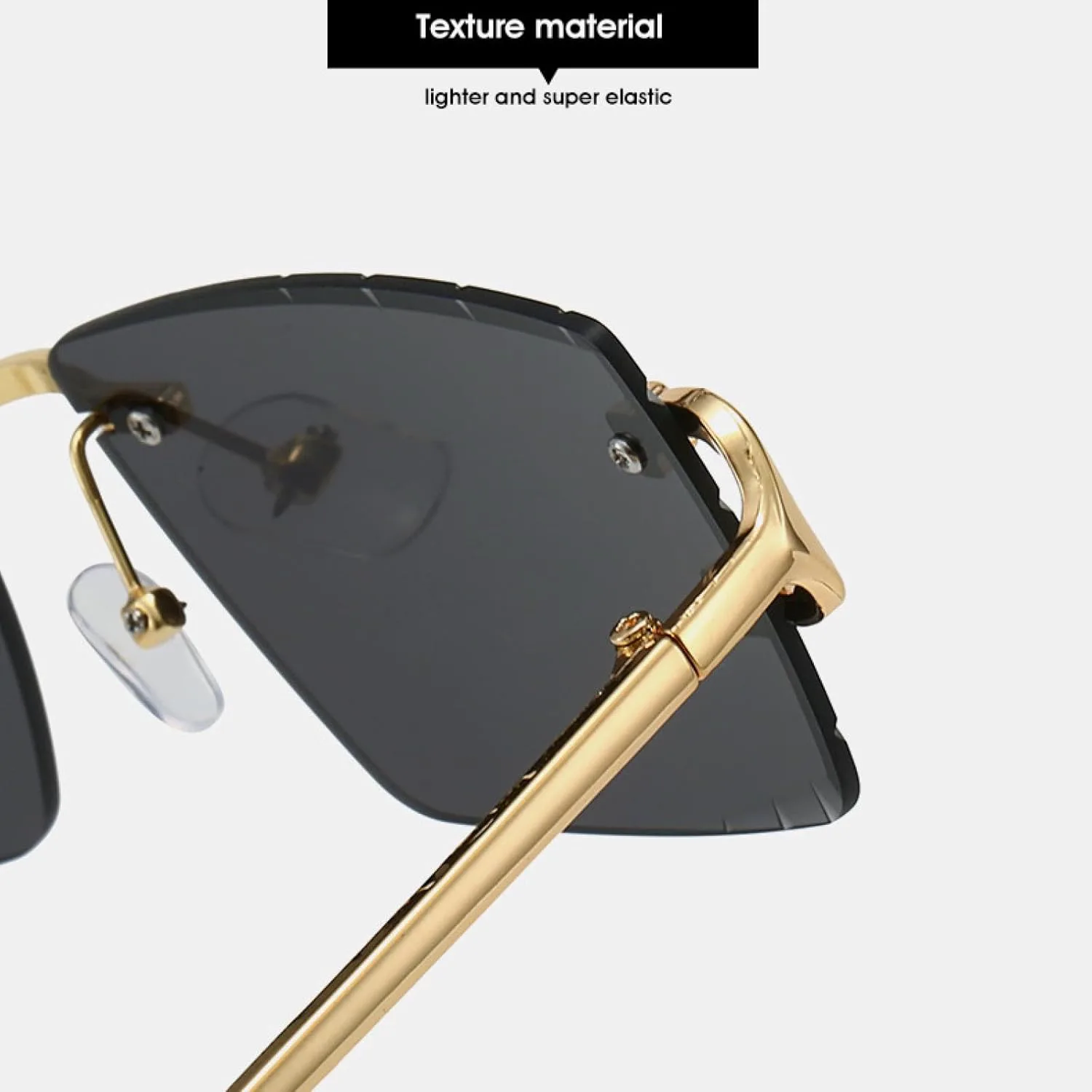 

Модные солнцезащитные очки в винтажном стиле для женщин и мужчин, без оправы, ретро, ​​роскошные, для путешествий, с защитой от УФ-излучения UV400 TKKTLLT, Gold Clear