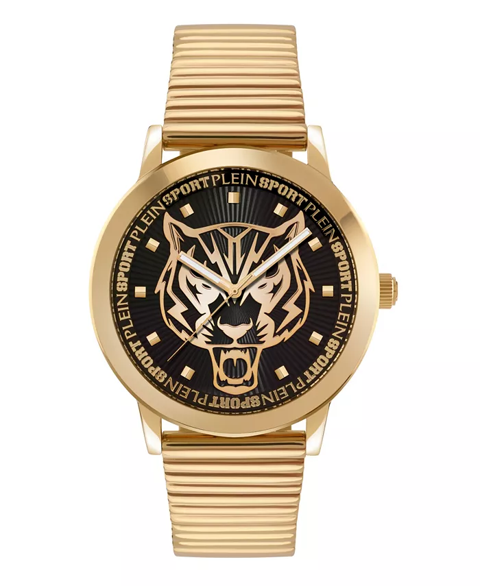 

Мужские часы Iron Tiger 3 с кварцевым механизмом, браслет из желтого золота с IP-покрытием, диаметр 44 мм Plein Sport