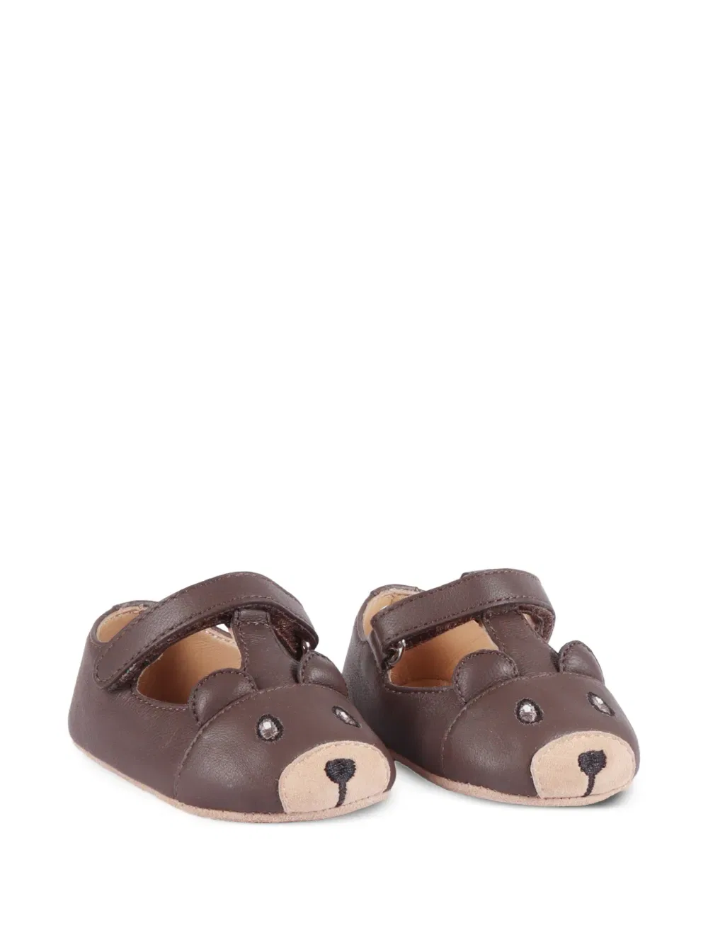 Сандалии с ремешком в виде медведя Fendi Kids, коричневый