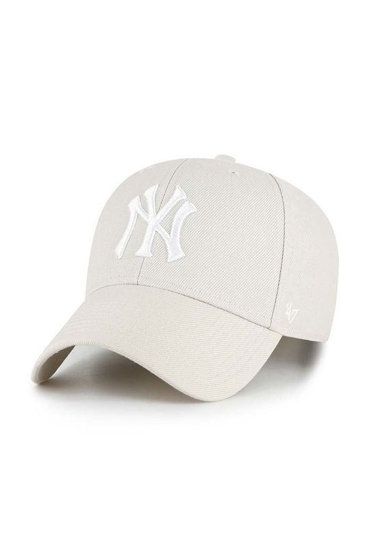 

Бейсболка New York Yankees из смесовой шерсти 47 brand, бежевый