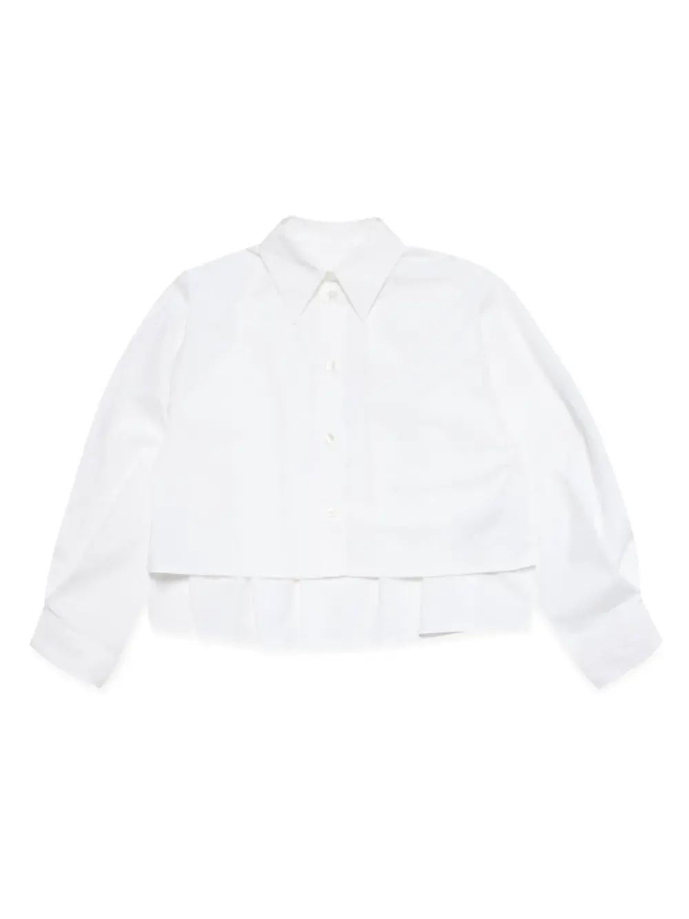 

Рубашка с вышивкой MM6 Maison Margiela Kids, белый