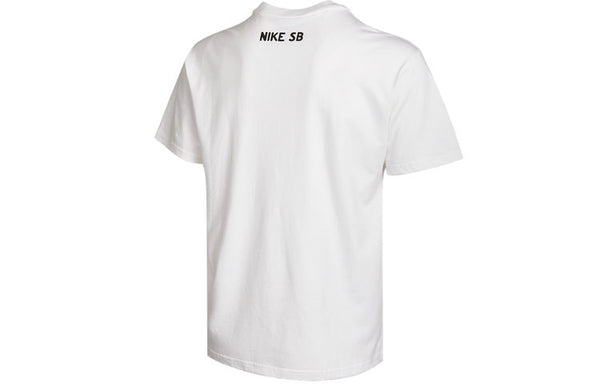 Футболка sb printing skateboard loose knit short sleeve white Nike, белый — фото 2