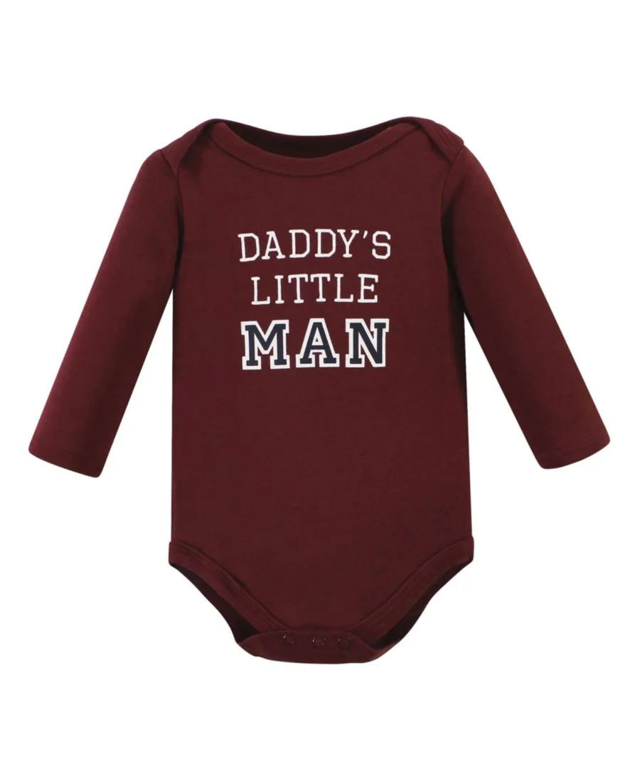 Хлопковые боди с длинными рукавами, комплект из 3 штук Hudson Baby, Boy Daddy 3-Pack — фото 4