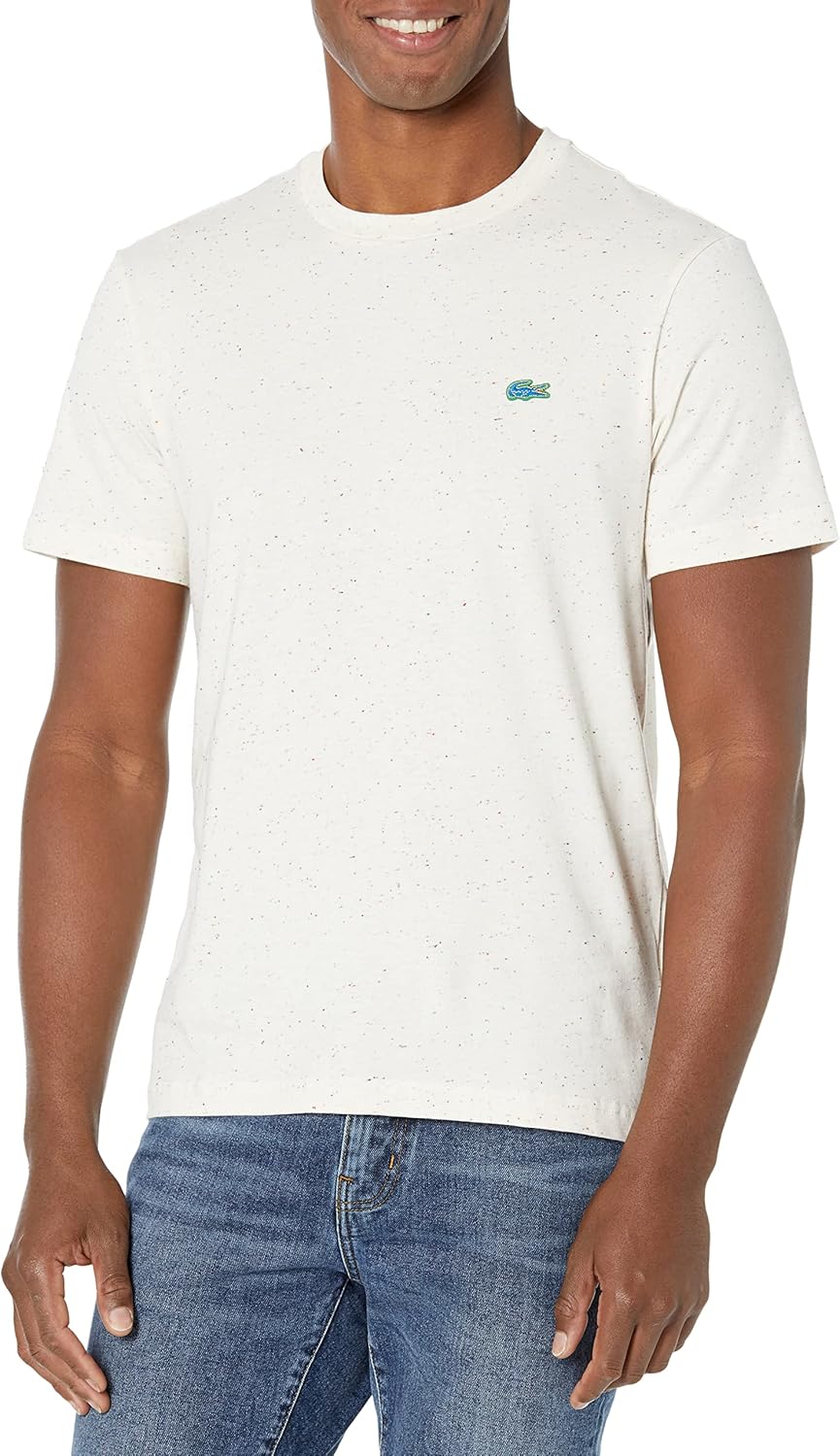 

Мужская классическая футболка Lacoste с круглым вырезом, коротким рукавом и стандартным кроем., Neps Lapland