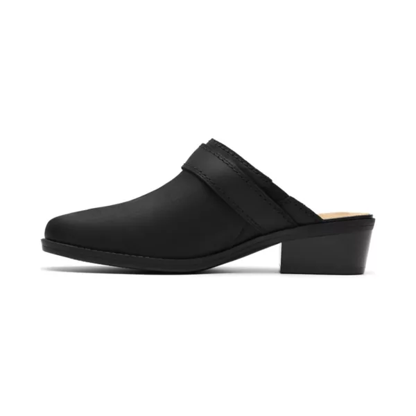 Даниэль женские кожаные мюли без задника Clarks, цвет black leather — фото 3
