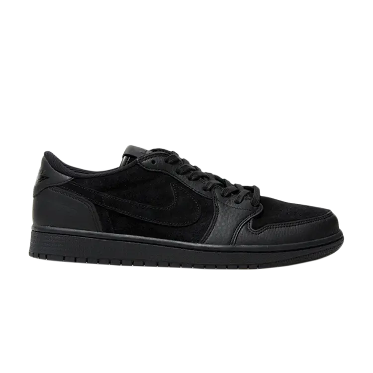 

Кроссовки Air Jordan 1 Retro Low OG Premium 'Triple Black', черный