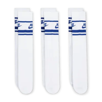 Носки Nike Sportswear Dri-FIT Everyday Essential Crew (3 шт), цвет White/Game Royal/Game Royal — фото 2