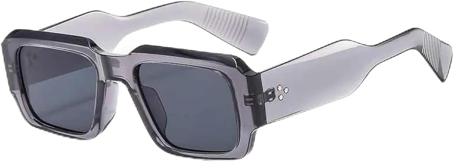 

Модные винтажные классические солнцезащитные очки с заклепками для женщин и мужчин, трендовые, роскошные, летние, для путешествий и вождения, солнцезащитные очки UV400 TKKTLLT, Gray Gray