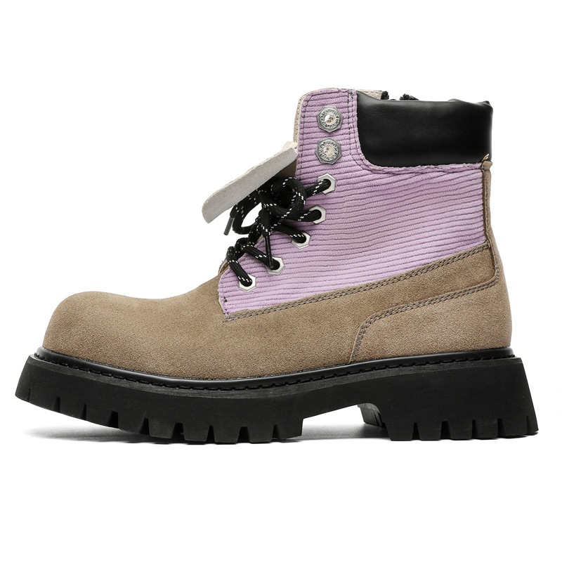 

ZHENRAN Короткие мартинсы мужские бежевые, цвет Beige