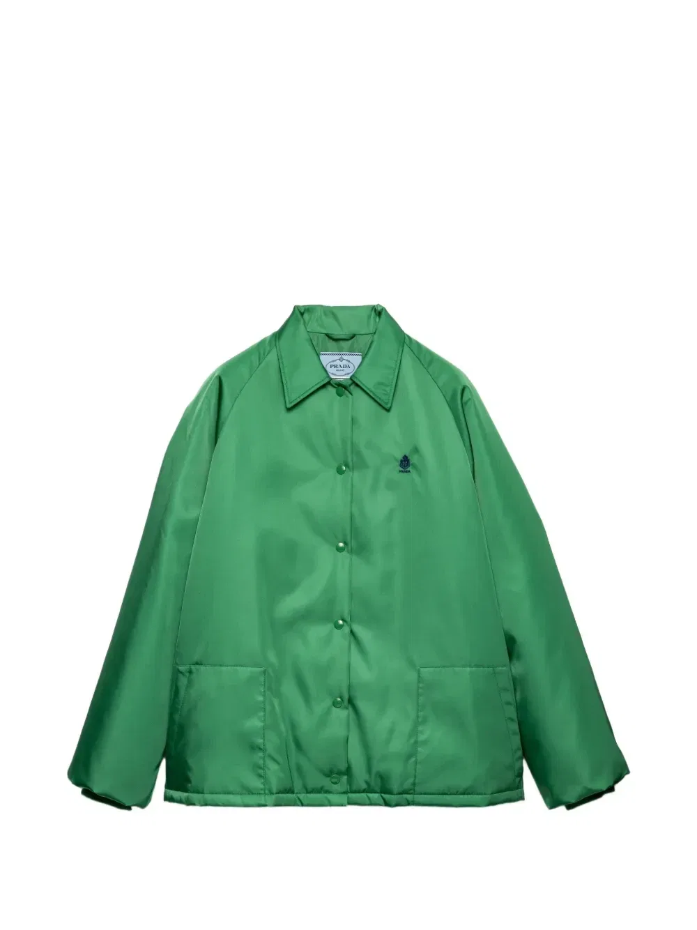 Укороченная куртка из Re-Nylon Prada, зеленый