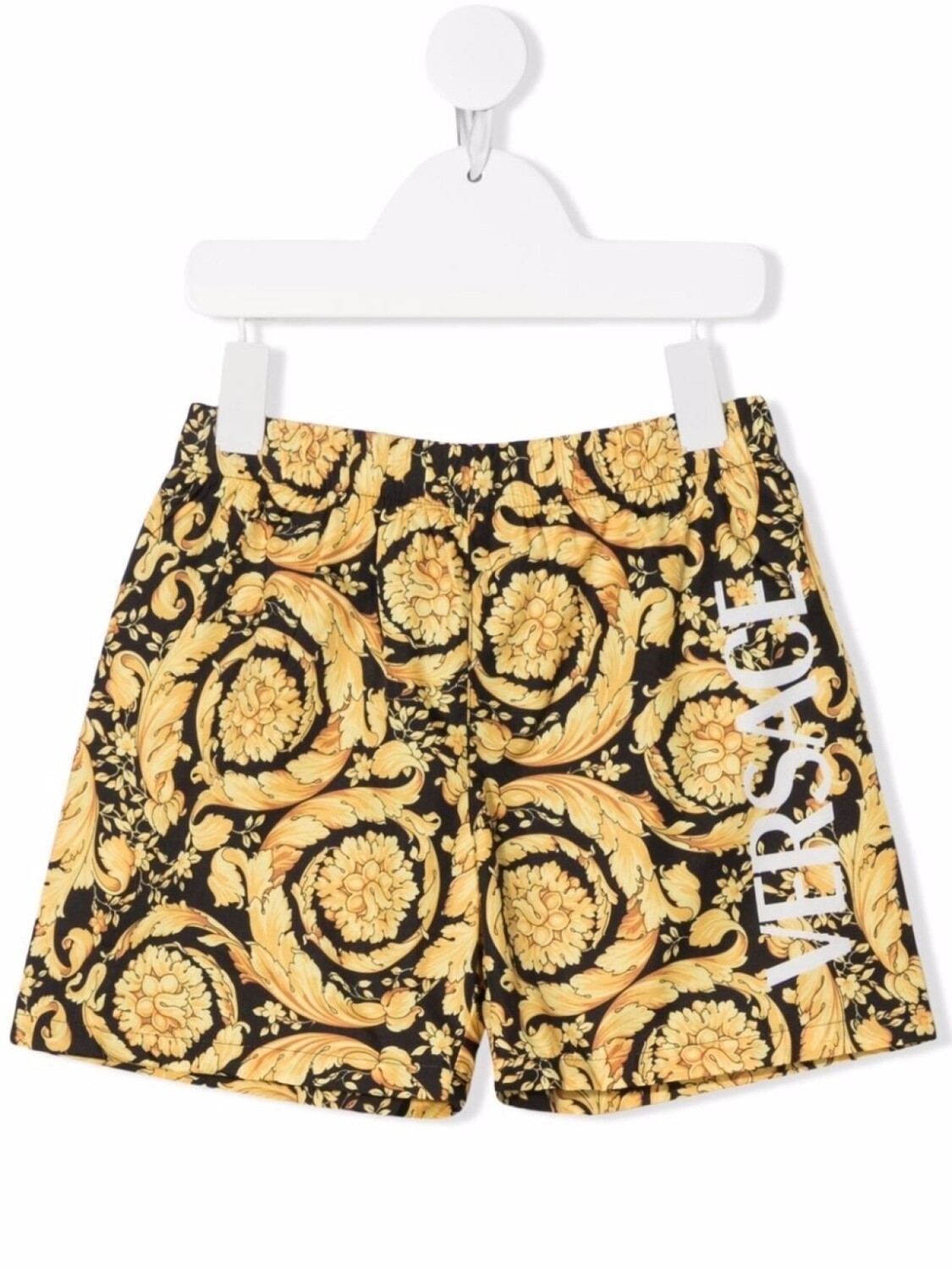 

Versace Kids плавки-шорты с принтом Baroque, черный