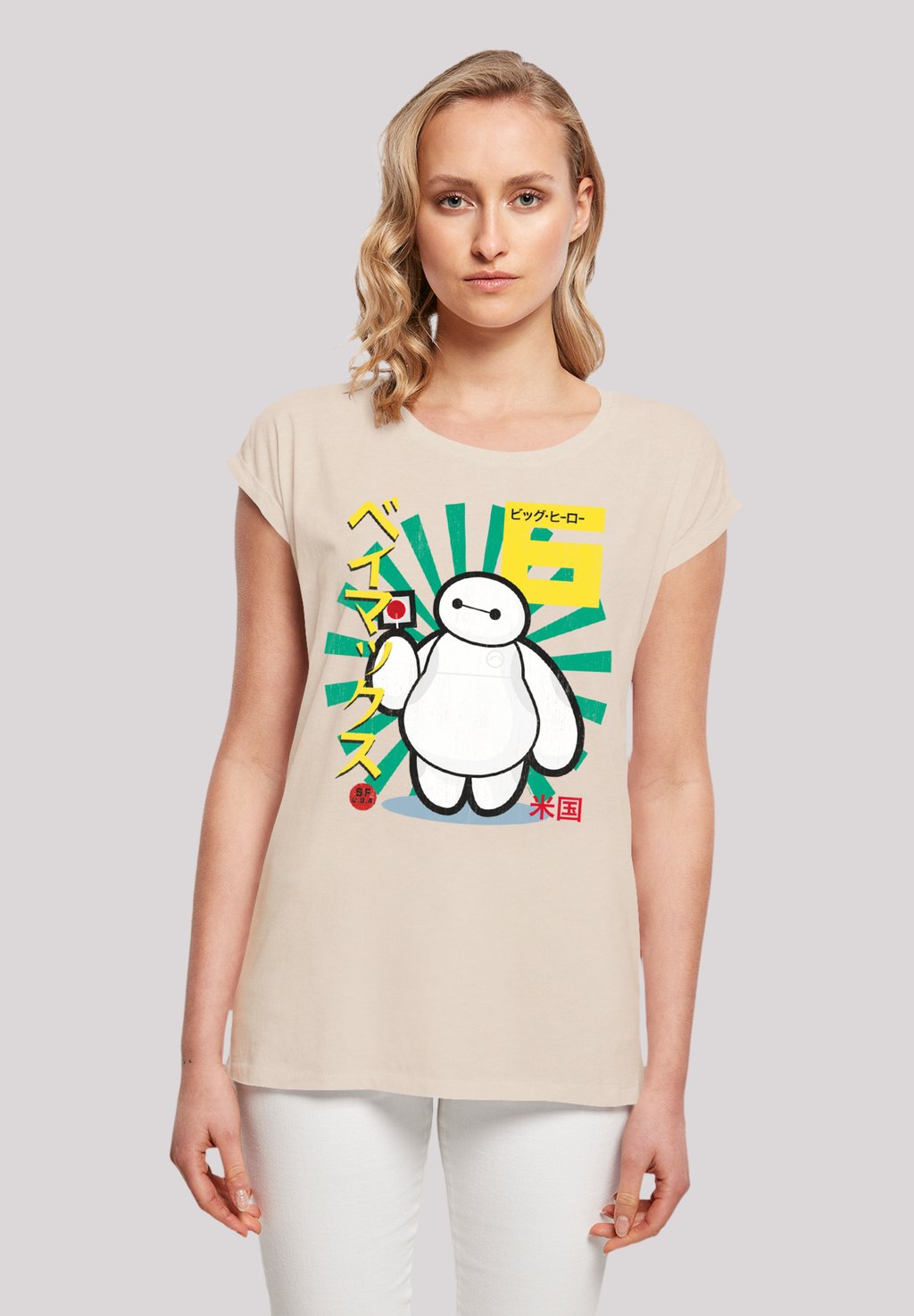 

Футболка с принтом BIG HERO 6 BAYMAX LOLLYPOP F4NT4STIC, песочный