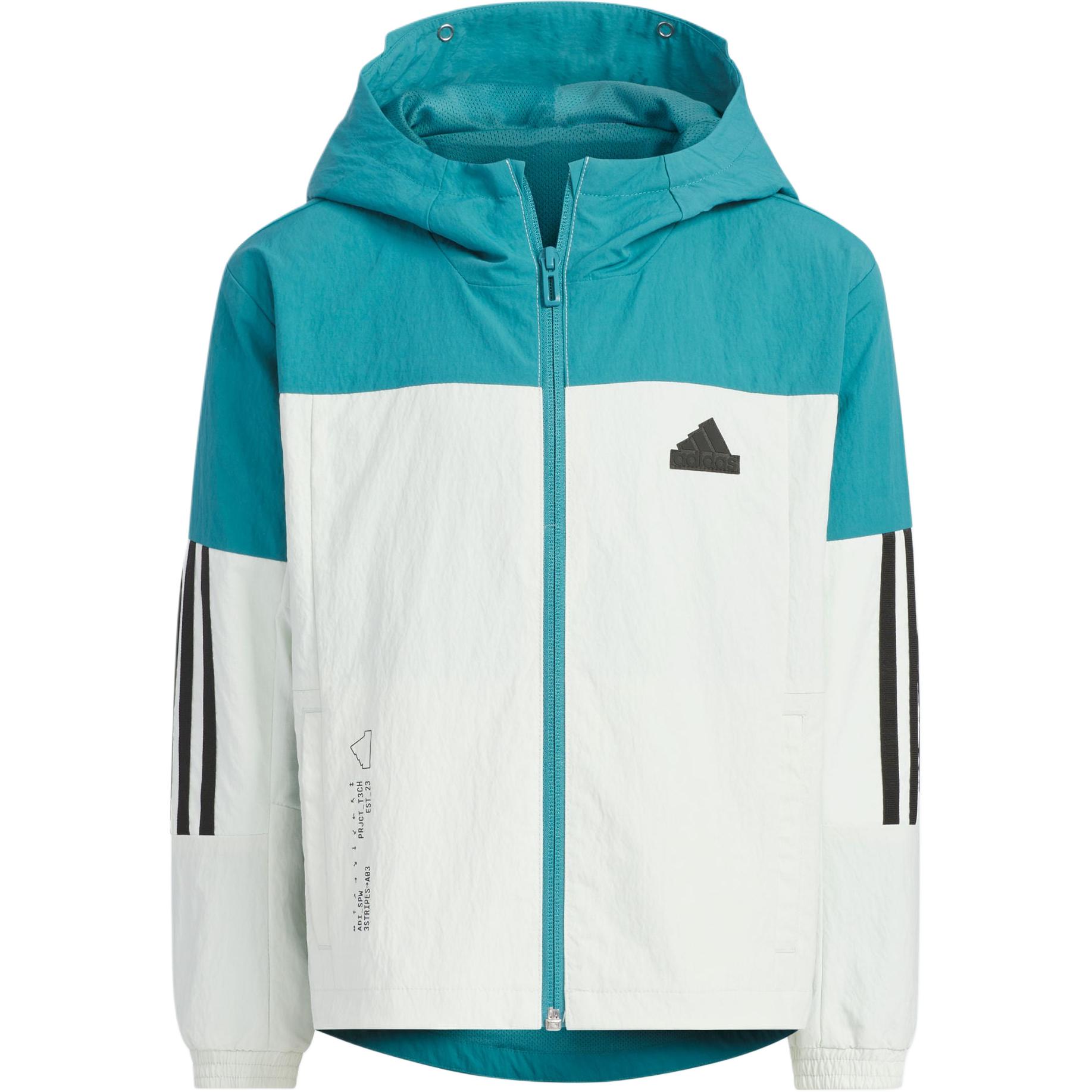 Куртка спортивная URBAN OUTDOOR цвет слоновая кость/синий арктический океан для детей 3-7 лет Adidas — фото 2