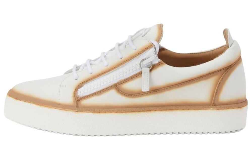 

Низкие кеды Frankie со швом Giuseppe Zanotti, Ecru