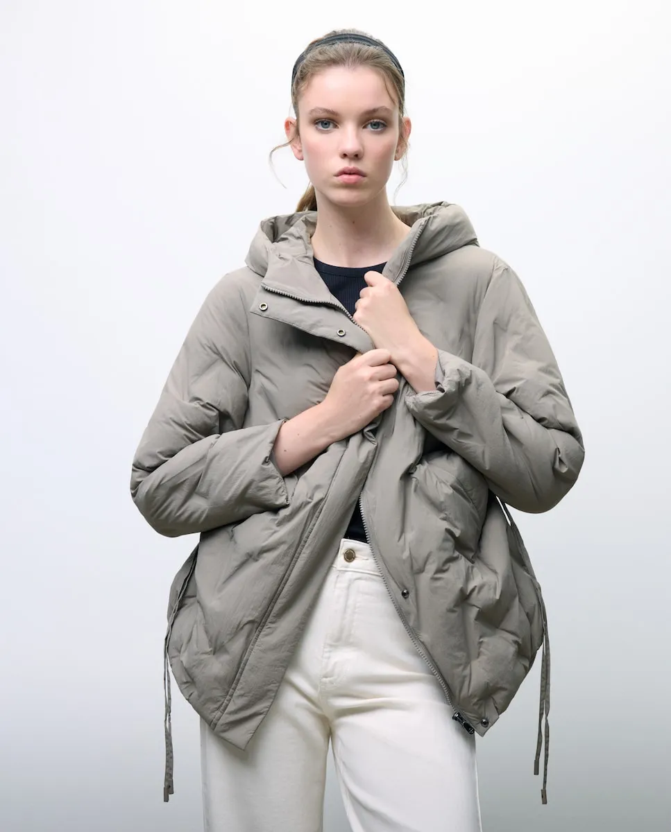 

Женский пуховик с капюшоном Tintoretto, бежевый