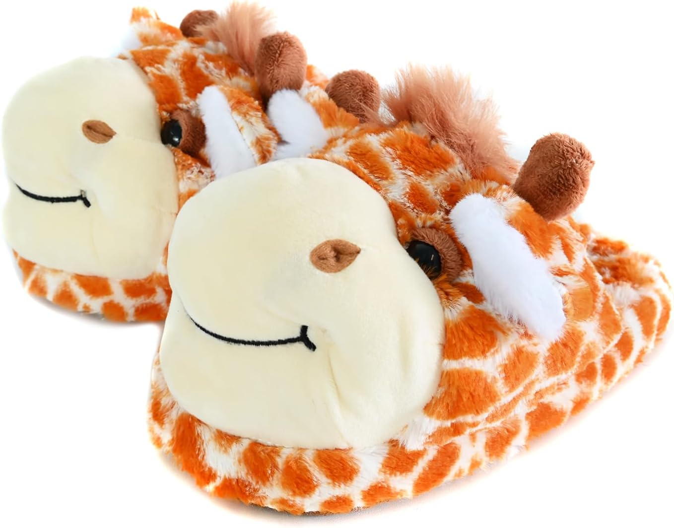 

Домашние плюшевые тапочки Onmygogo с милыми животными для женщин и мужчин, зимние домашние тапочки для взрослых, Giraffe