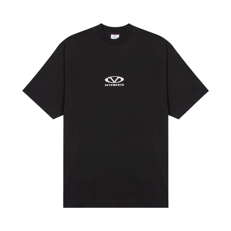 

Футболка Vetements Oval Logo Fitted T-Shirt 'Black/White', черный