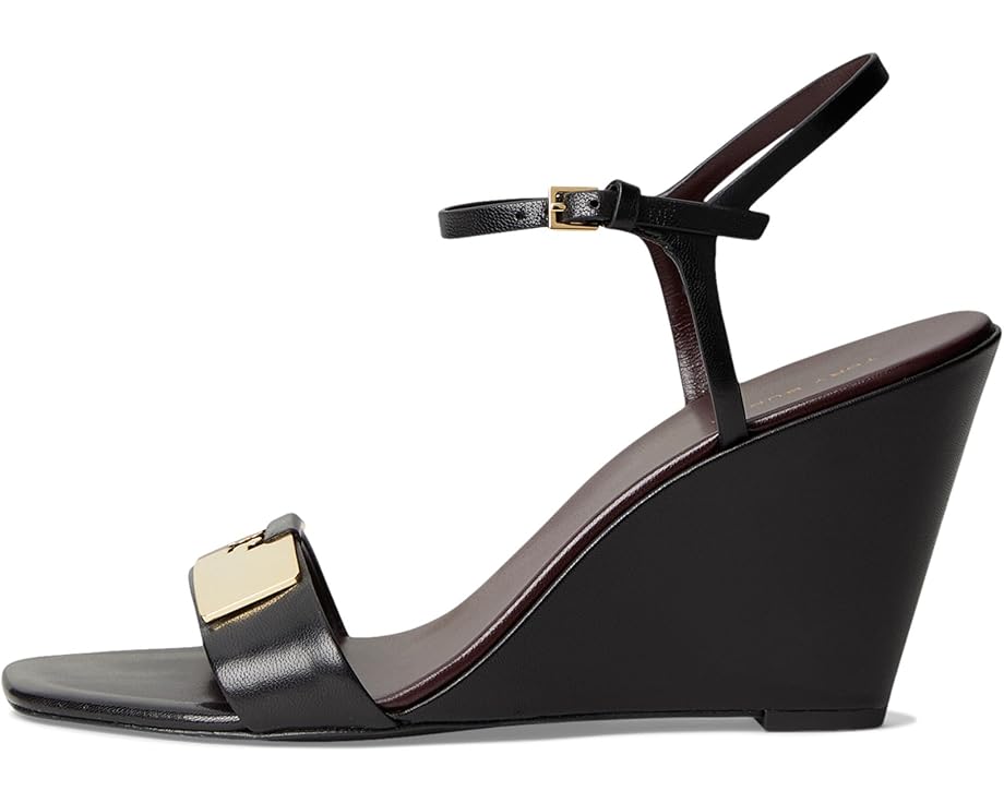 Туфли Tory Burch Gigi Wedge Sandal 80Mm, цвет Perfect Black/Gold — фото 4