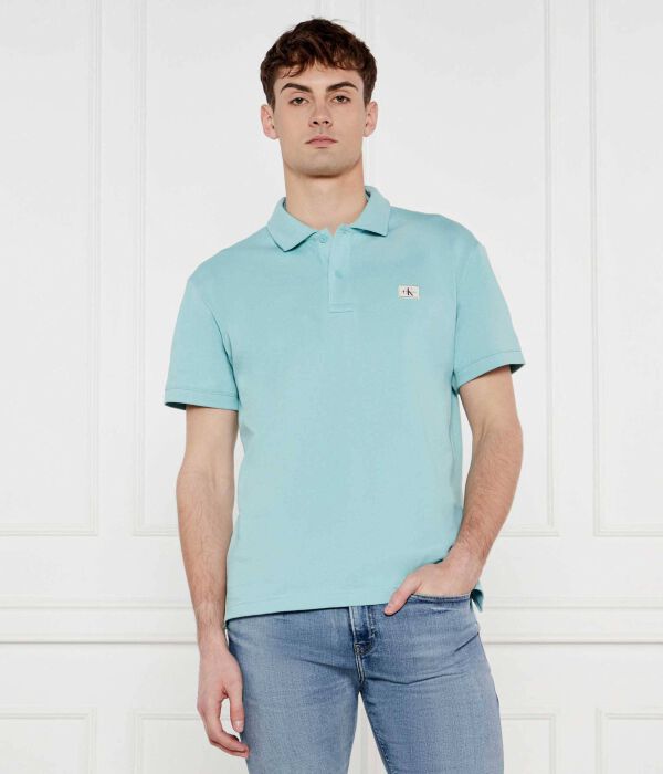 

Рубашка поло Regular fit Calvin Klein Jeans, бирюзовый