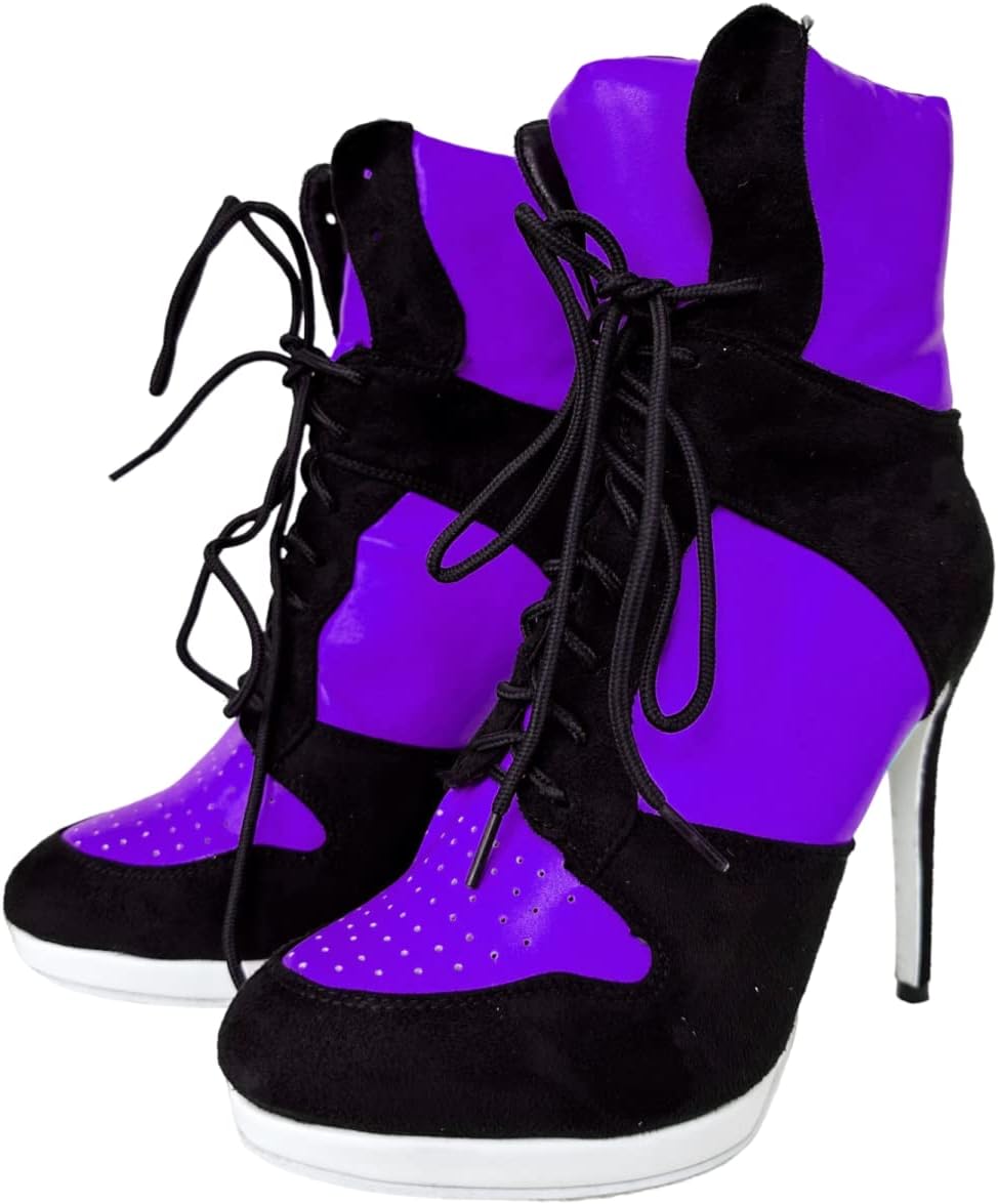 

Ботильоны Frankie Hsu Stiletto Sport с высокой шпилькой для баскетбола, черные замшевые классические белые кроссовки-бутсы, дизайнерская обувь больших размеров для женщин и мужчин