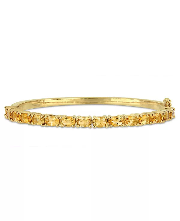 

Браслет с цитрином овальной огранки (6-3/4 карата) из 18-каратного желтого золота на стерлинговом серебре Macy'S, citrine