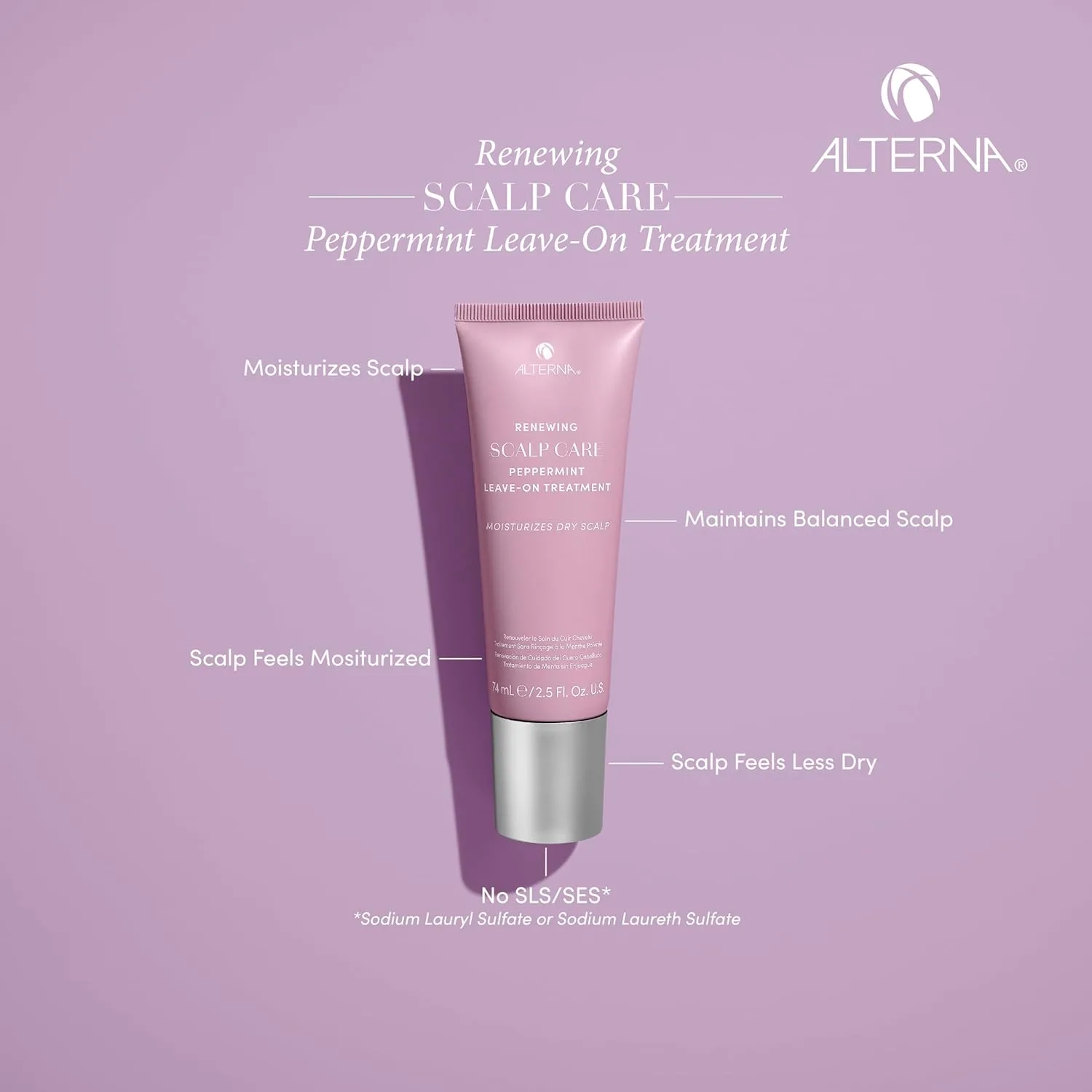 Alterna Haircare Renewing Scalp Care Peppermint Leave on Scalp and Hair Treatment, 2.5 Fl Oz. Легкое и быстро впитывающееся средство для увлажнения и освежения кожи головы. — фото 2