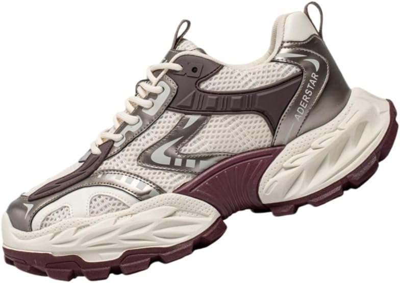 

Мужские стильные кроссовки с толстой подошвой, универсальные, с сетчатой поверхностью, дышащие, повседневные и спортивные Fmshi, бежевый