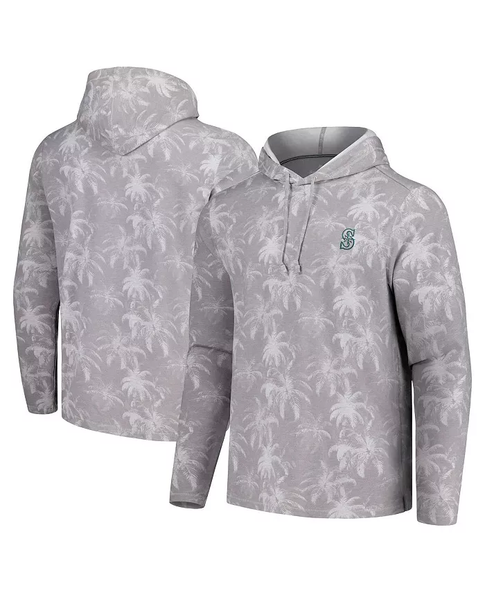 

Мужская серая толстовка Seattle Mariners Palm Frenzy с длинными рукавами Tommy Bahama