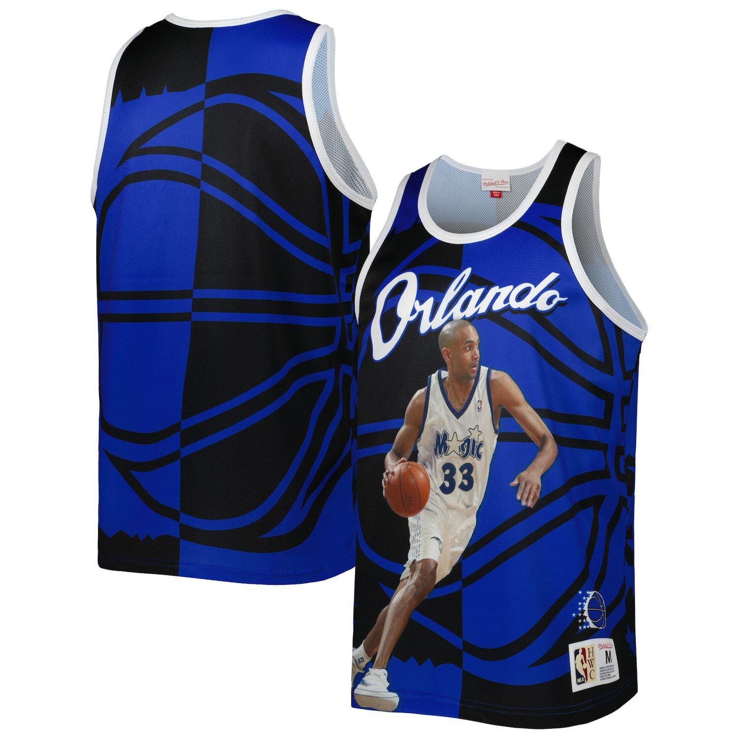 

Мужская майка Mitchell & Ness Grant Hill синего/черного цвета с сублимированной отделкой Orlando Magic Player, Черный, Мужская майка Mitchell & Ness Grant Hill синего/черного цвета с сублимированной отделкой Orlando Magic Player