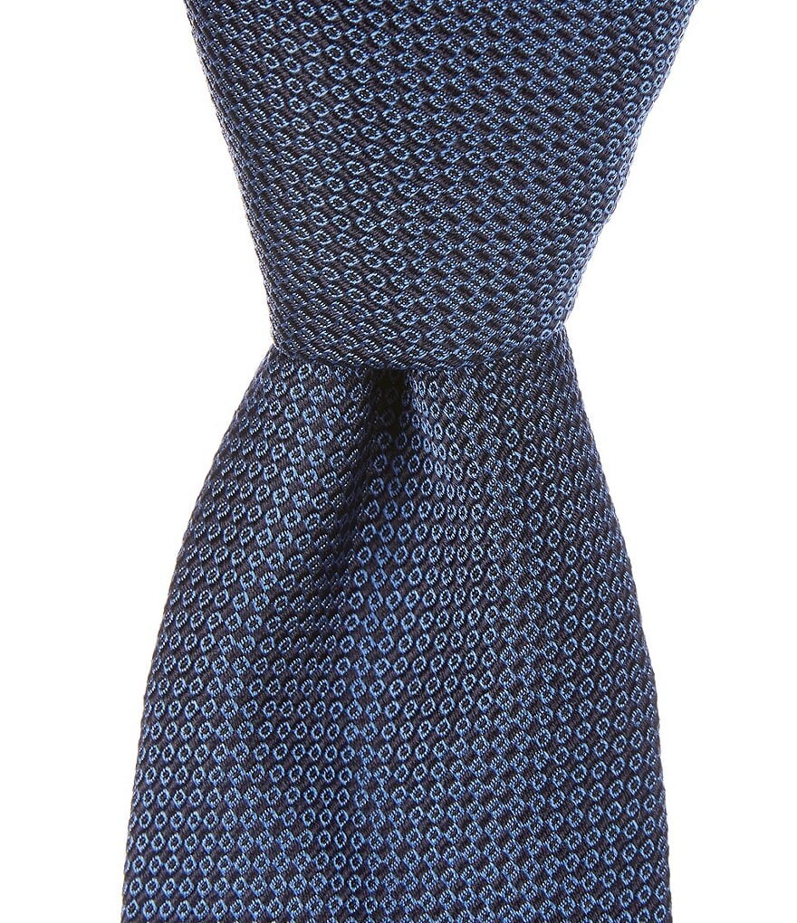 

Cremieux Solid текстурированный 3Тканый шелковый галстук, синий