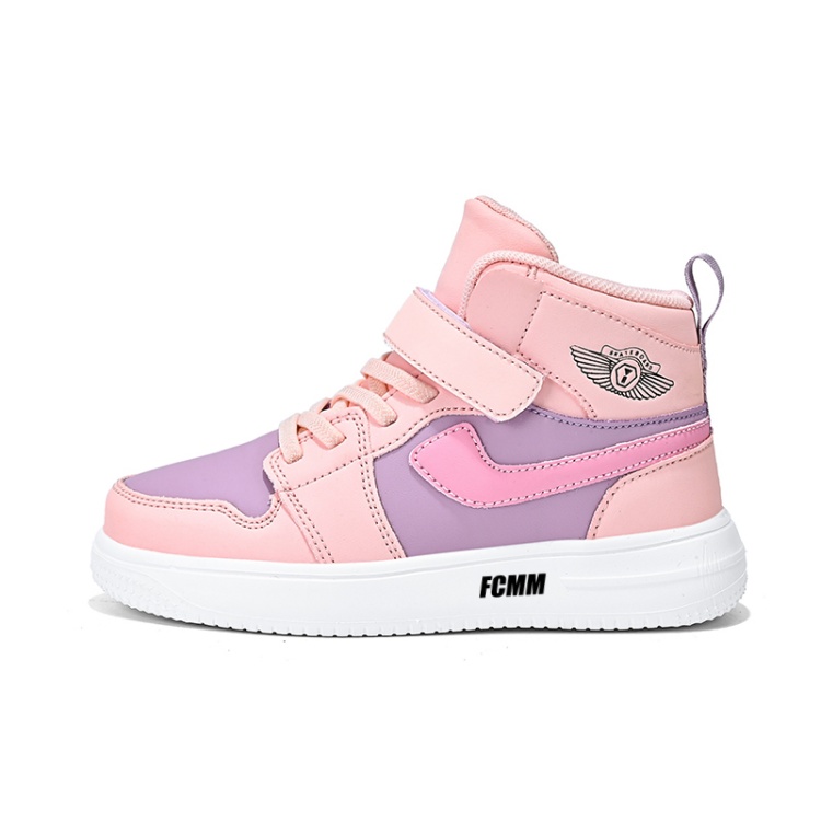 

Противоскользящие износостойкие высокие детские кроссовки для скейтбординга FCMM, розовый