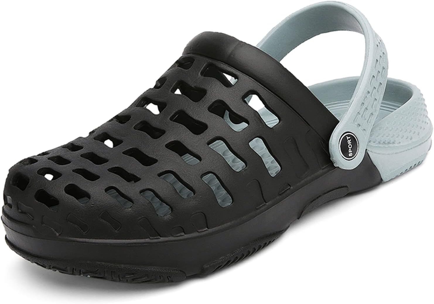 

Мужские садовые сабо Дышащие садовые туфли с поддержкой свода стопы Летние нескользящие шлепанцы для пляжа Meidiastra, черный/синий