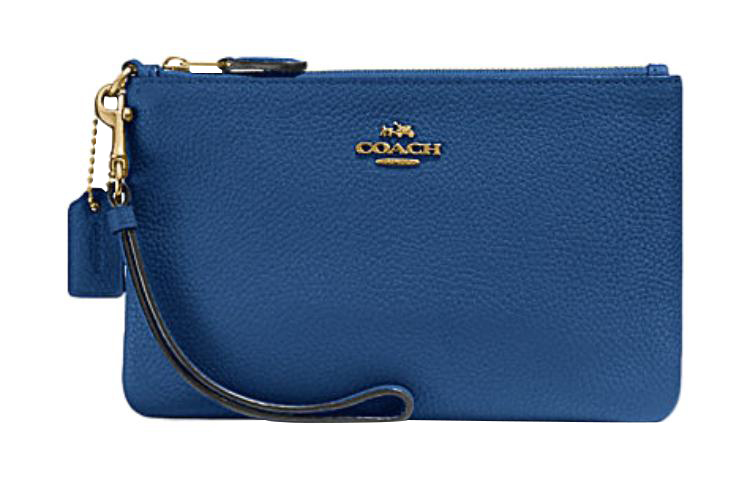 

COACH Клатч на запястье из коровьей кожи, маленький, женский, синий
