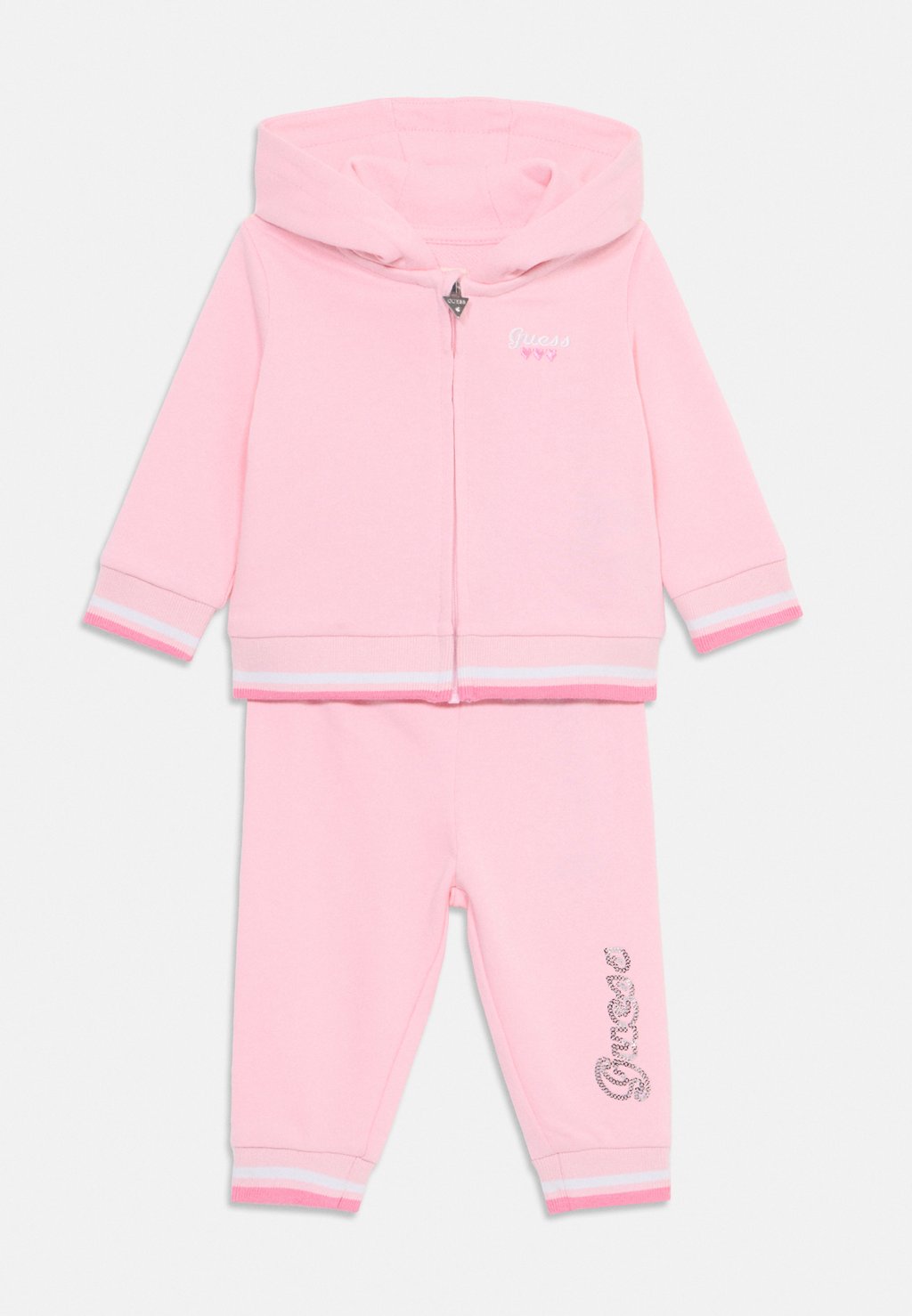 

Толстовка на молнии BABY HOODED ACTIVE SET Guess, цвет Cotton Candy Pink