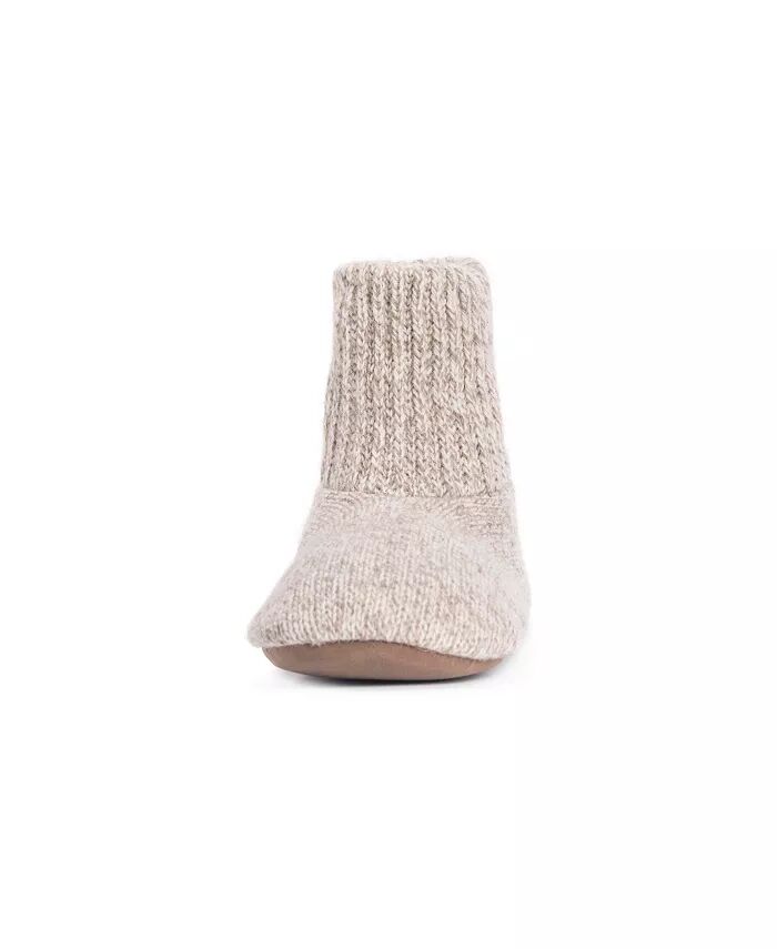 Мужские шерстяные тапочки-носки Morty Ragg, темно-синие, XL (11,5-12,5) MUK LUKS, коричневый/бежевый — фото 2