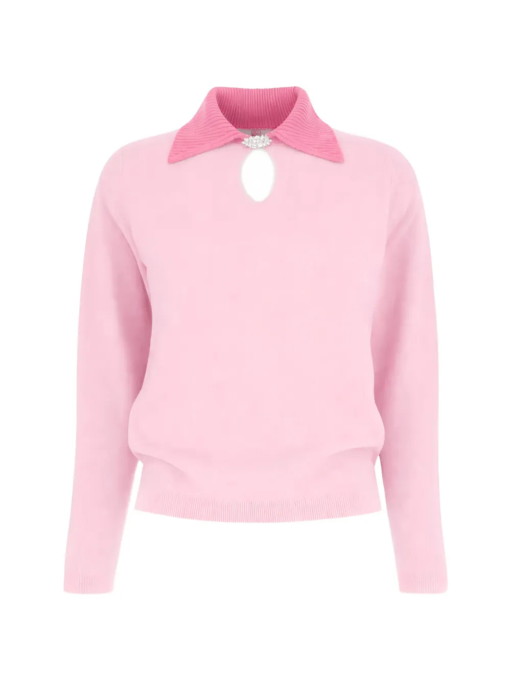 

Кашемировый свитер с брошь-деталью Barrie, розовый