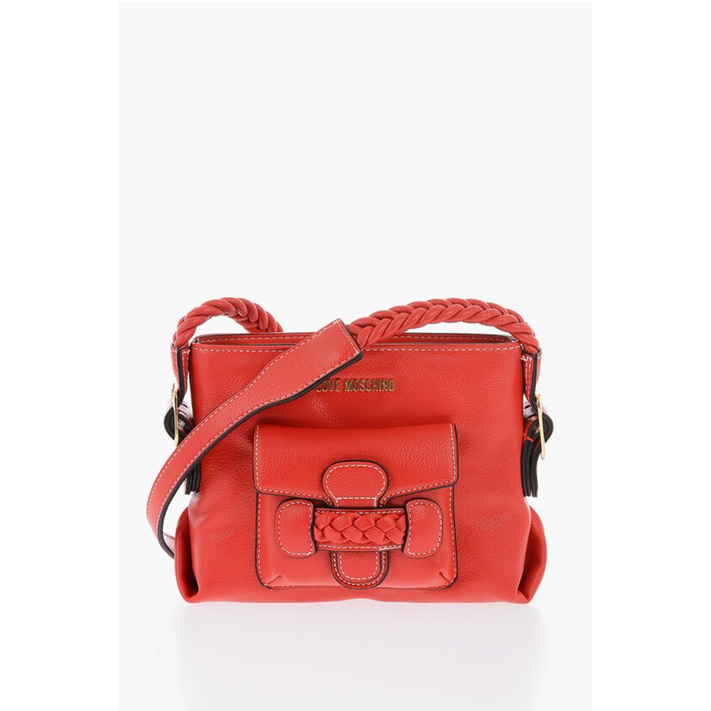 

Сумка через плечо LOVE из искусственной кожи с плетеными деталями Moschino, красный