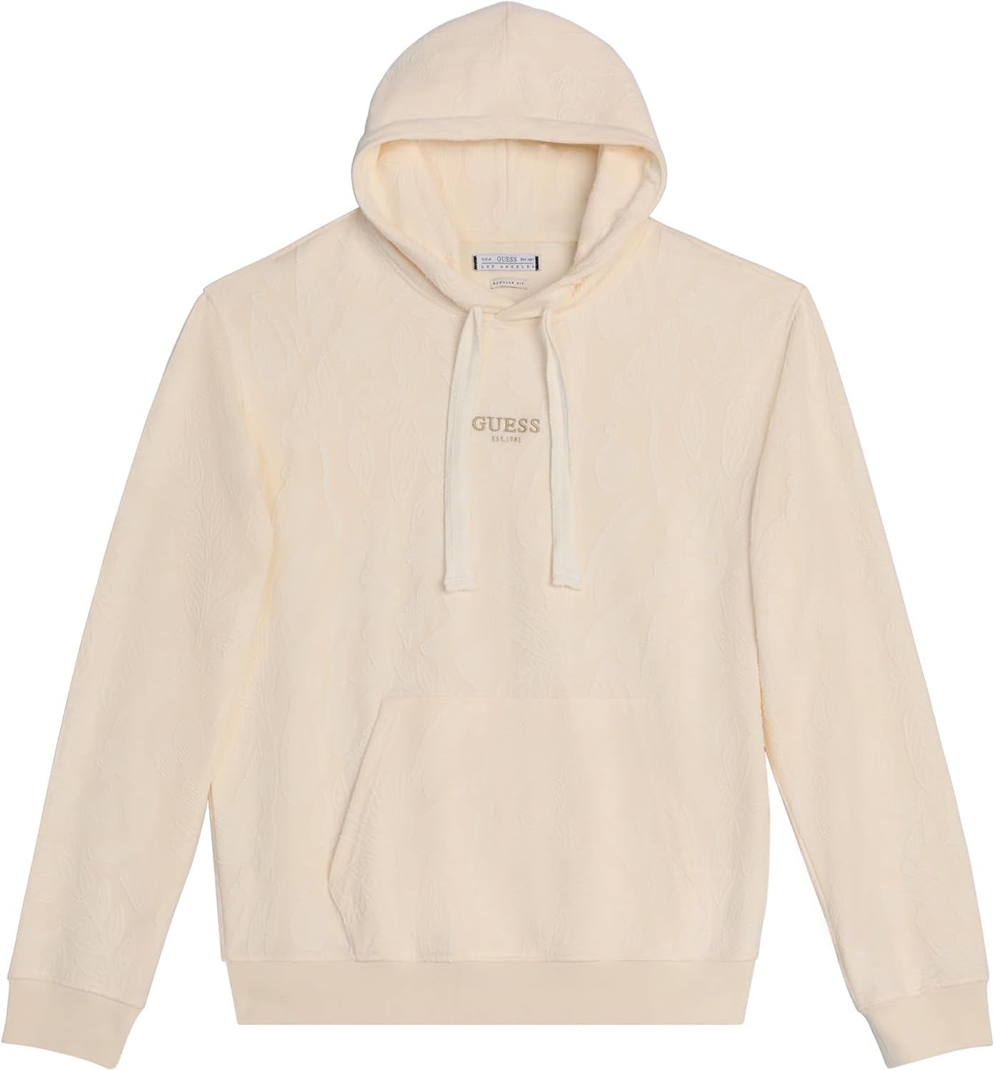 

Толстовка GUESS мужская Eco Jacquard, Pearl White Primitive Jacquard