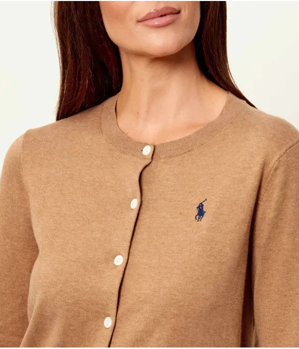 Кардиган regular fit Polo Ralph Lauren, коричневый — фото 4