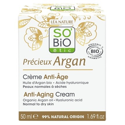 Крем для лица Sobio — Антикислотный Creme Dia с гиалуроновой кислотой и органическим арганом — фото 2