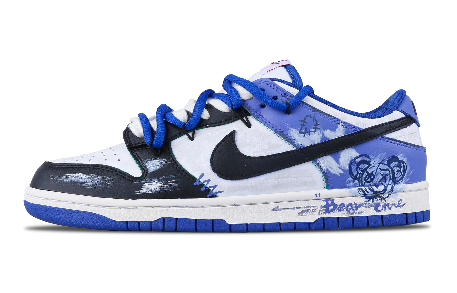 

Кроссовки Nike Dunk Skateboard Shoes Unisex Low-Top Blue White, синий