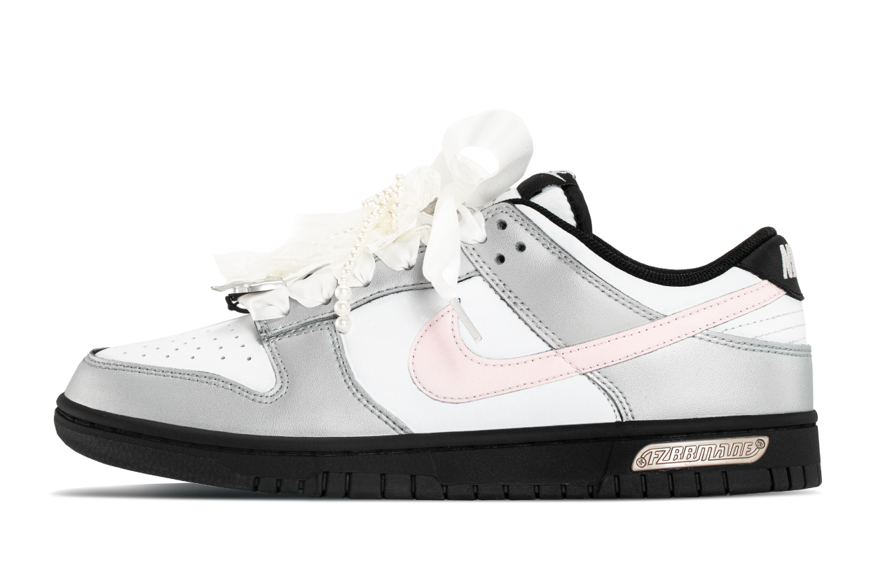 

Nike Непромокаемые нескользящие устойчивые к истиранию низкие детские кроссовки для скейтбординга silver pink для подростков