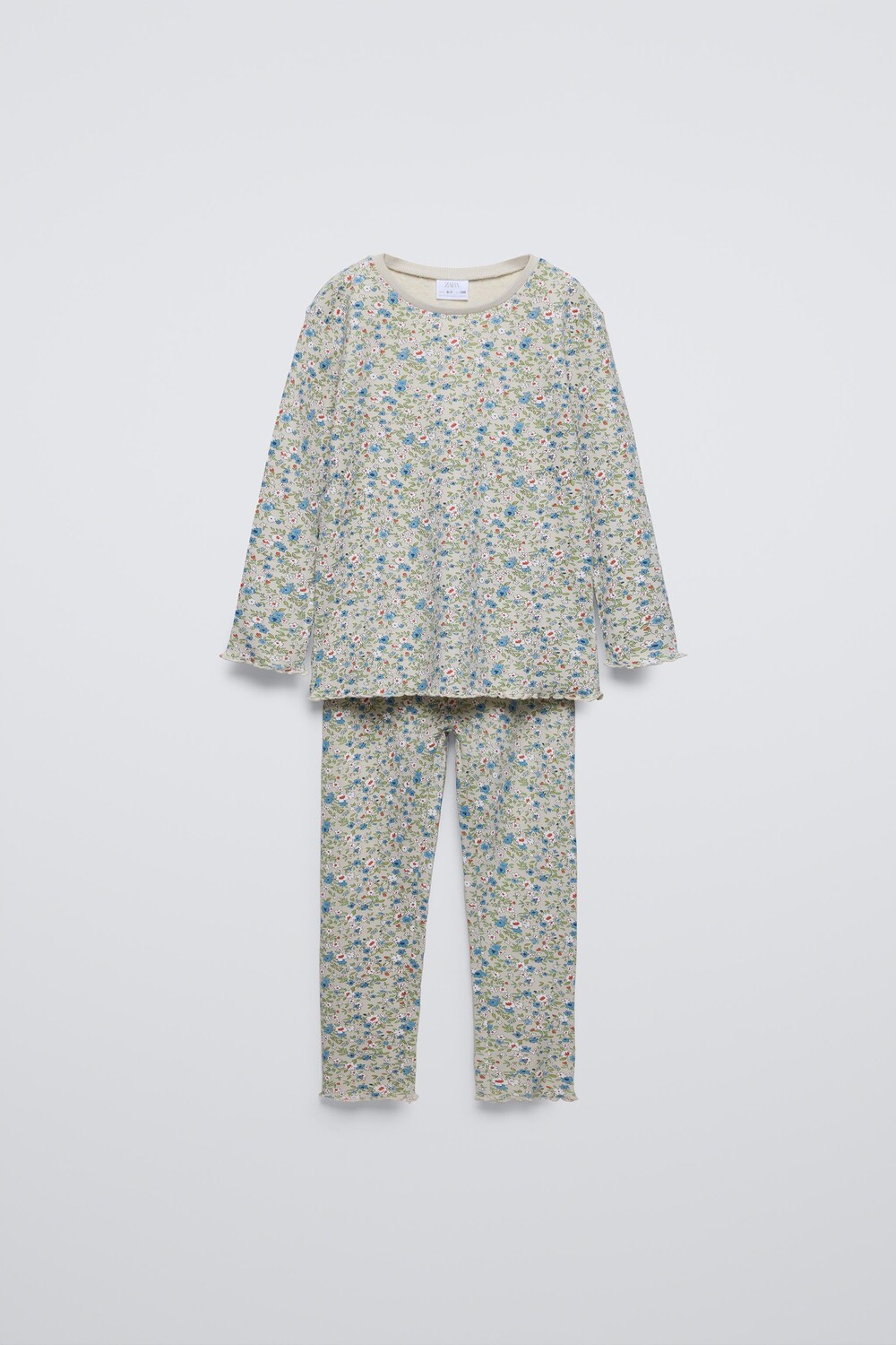 

6-14 лет/пижама с цветочным рисунком ZARA, цвет stone