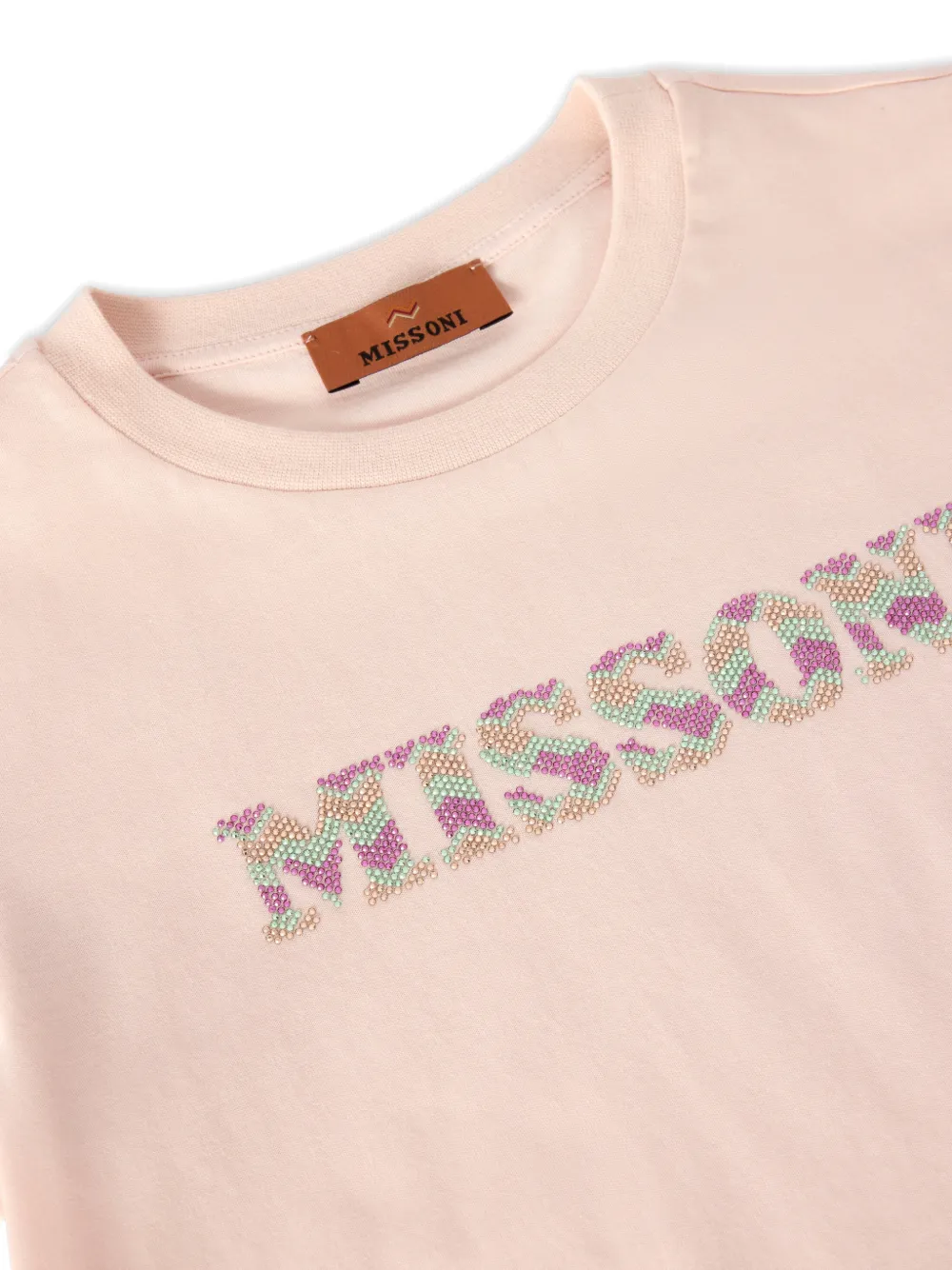 Футболка с логотипом Missoni Kids, розовый — фото 3