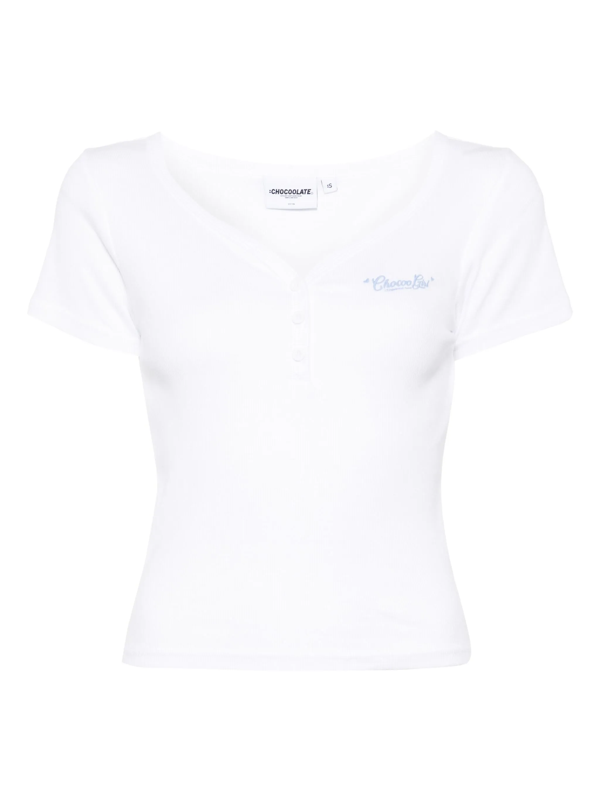

Футболка с вышитым логотипом Chocoolate, белый