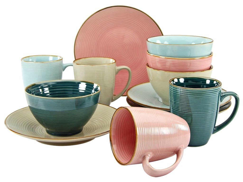 

CreaTable, 22245, Cosy Morning Colorful, набор для завтрака, 12 предметов, керамика, мультиколор