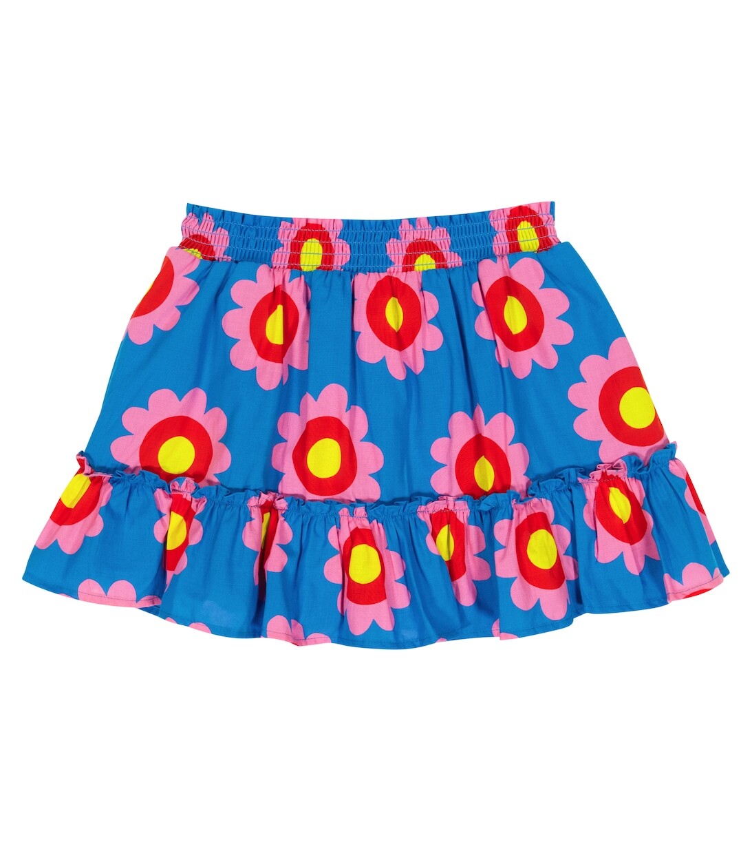 

Юбка из хлопка с цветочным принтом Stella McCartney Kids, синий