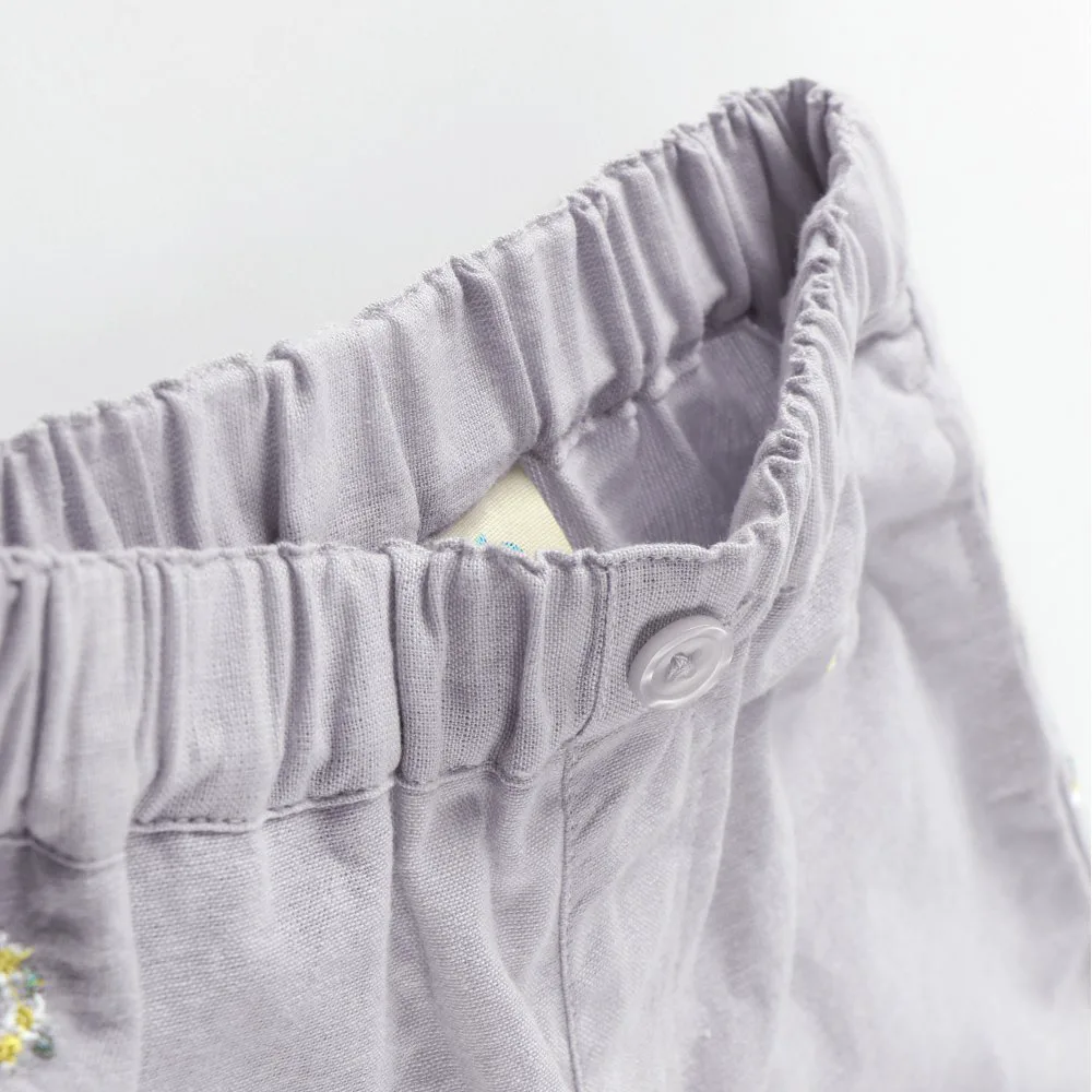 Шорты с вышивкой «Лимон и цветок» Branshes, Lavender — фото 2