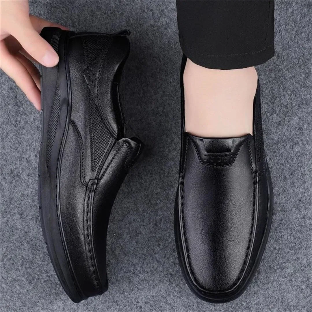 Лоферы кожаные Men's British Style Dress Shoes Brown — фото 4